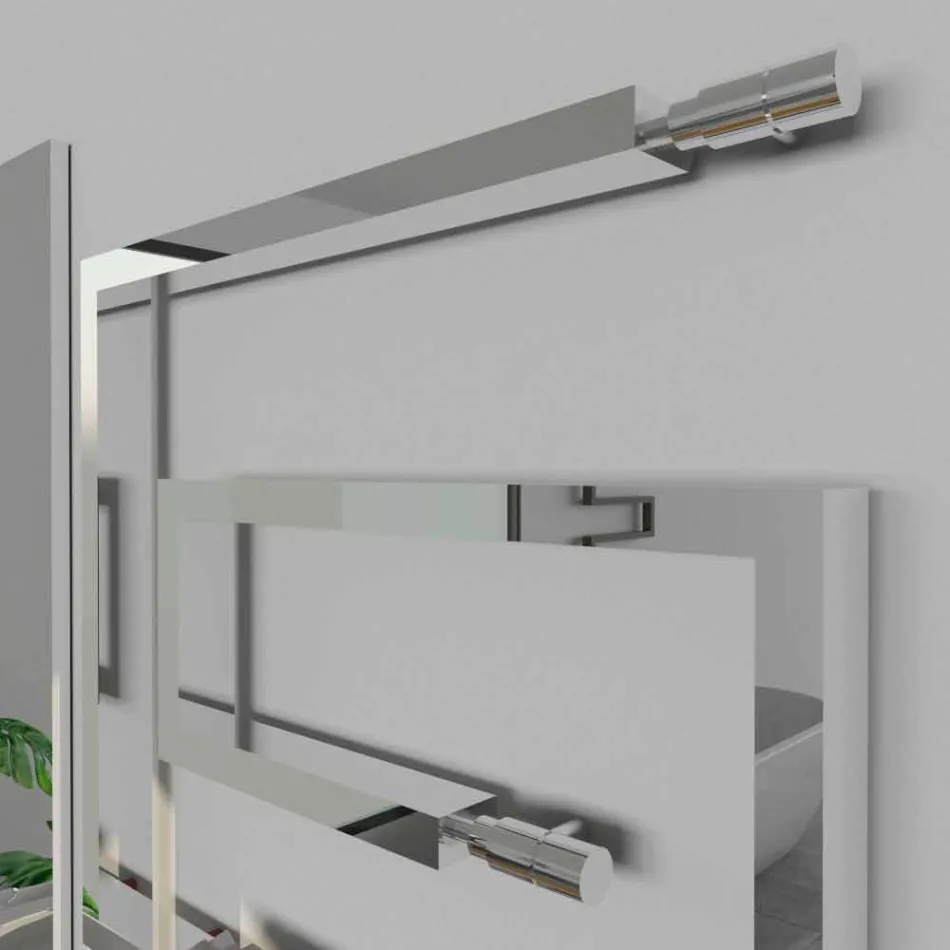 Hydraulisk dekorativ radiator i børstet rustfrit stål Snake fra Scirocco H. Viadurini