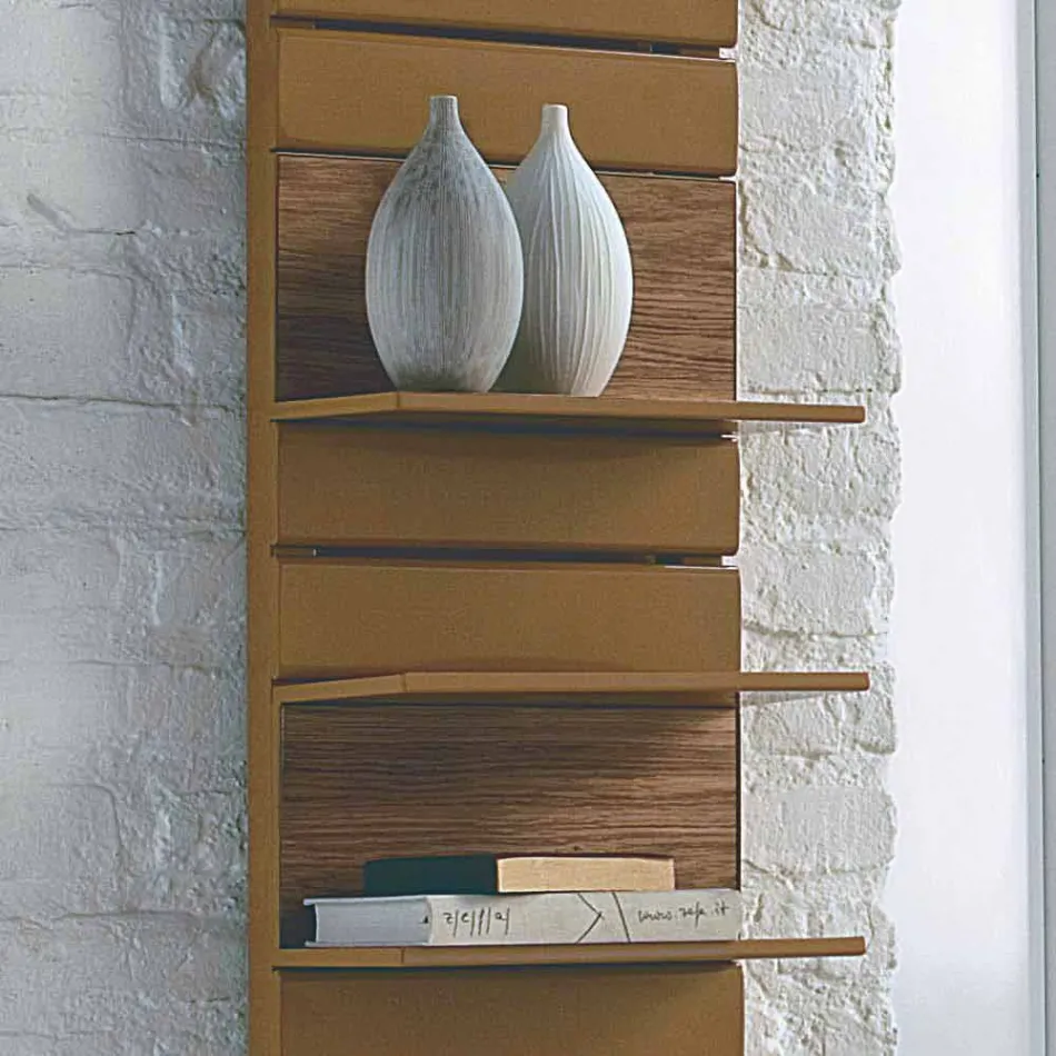 Hydraulisk Termoarredo stål, eg hylder, Utility Scirocco H Viadurini