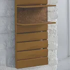 Hydraulisk Termoarredo stål, eg hylder, Utility Scirocco H Viadurini