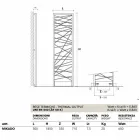 Hydraulisk Termoarredo stål, metropolitan stil Mikado Scirocco H Viadurini
