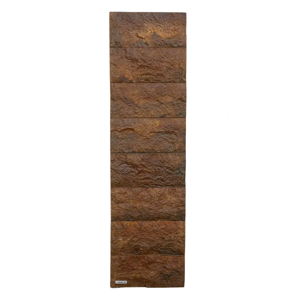 Hydraulisk radiator i italiensk marmorpulver med Corten finish - Terraa Viadurini