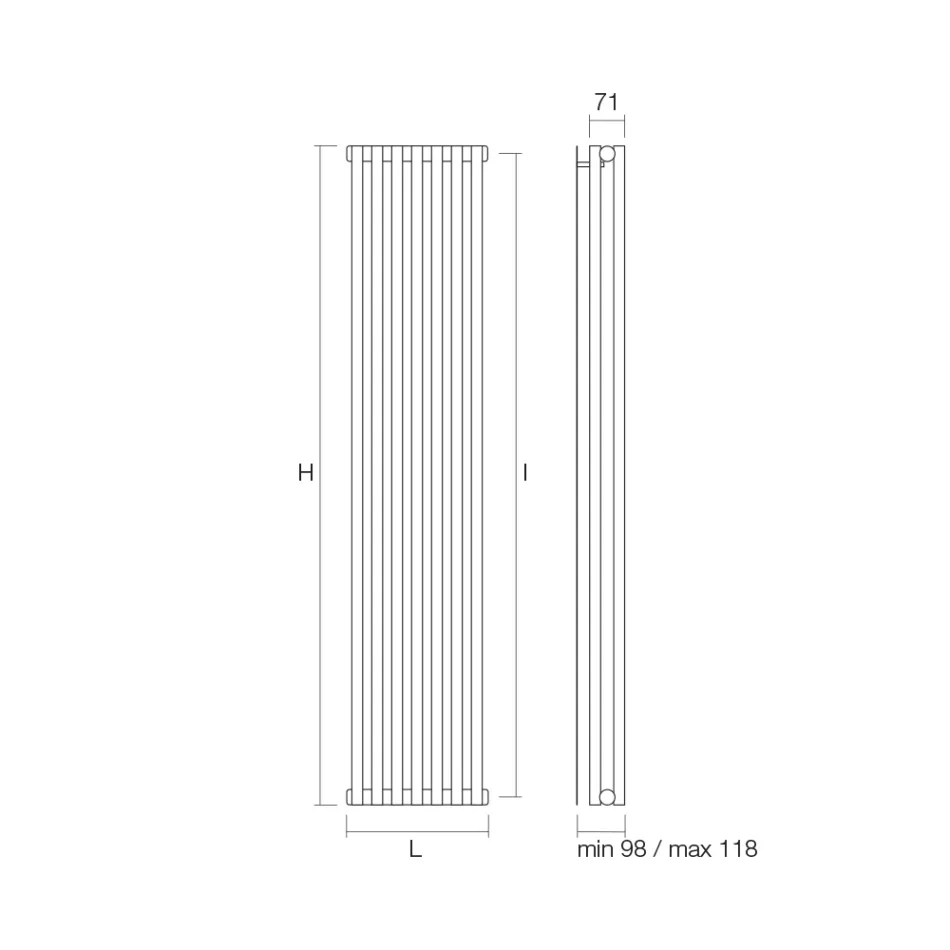 Hydraulisk radiator lavet med kulstofstålstruktur - is Viadurini