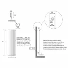Moderne design lodret hydraulisk vægradiator op til 1224 watt - Regolo Viadurini