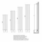 Moderne design hydraulisk vægmonteret radiator op til 700 W - 100 linjer Viadurini
