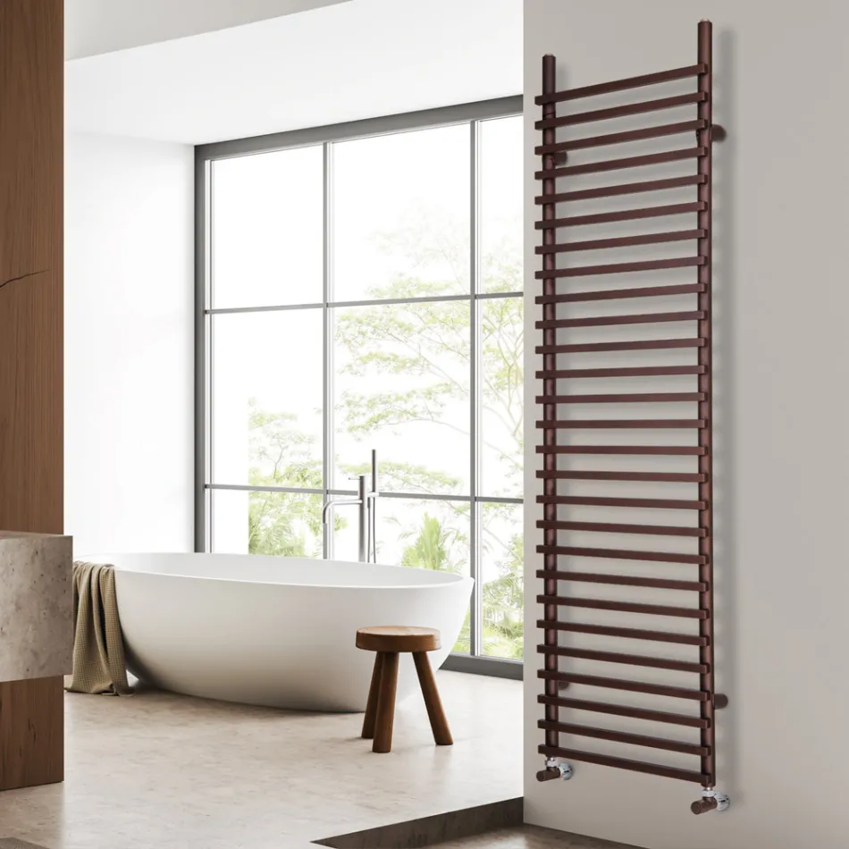Blandet stålradiator med brun kobberfinish Fremstillet i Italien - Ignis Viadurini