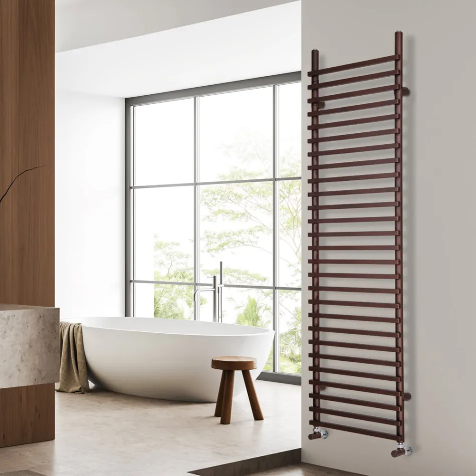 Blandet stålradiator med brun kobberfinish Fremstillet i Italien - Ignis Viadurini