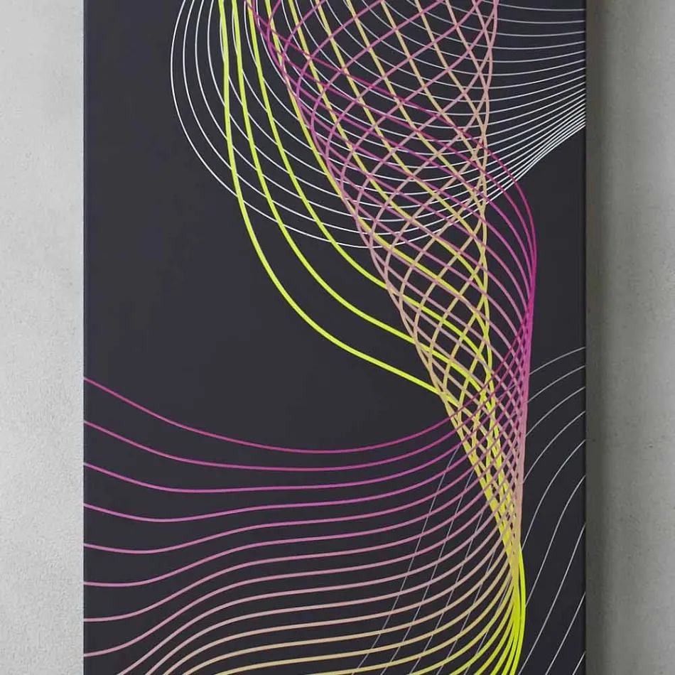 Moderne hydraulisk vægmonteret radiator i stål med dekoration på 839 watt - Kelvin Viadurini