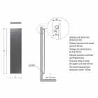 Moderne hydraulisk vægmonteret radiator i stål med dekoration på 839 watt - Kelvin Viadurini