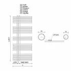 Vægmonteret håndklædevarmer til moderne design Op til 690 W - påfugl Viadurini