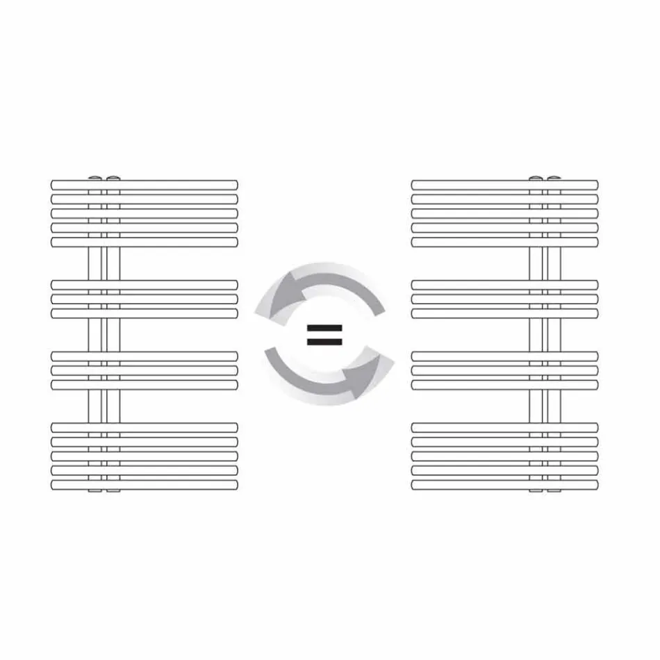 Vægmonteret håndklædevarmer til moderne design Op til 690 W - påfugl Viadurini