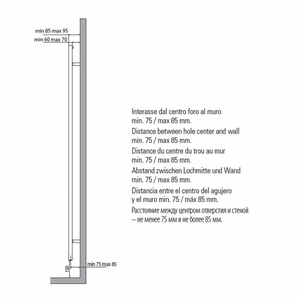 Radiator Håndklædevarmer Badeværelse Firkantet Design i stål 412 W - Tower Viadurini