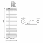 Radiator Chrome håndklædevarmer i stålhydraulisk design 483 W - Pavone Viadurini