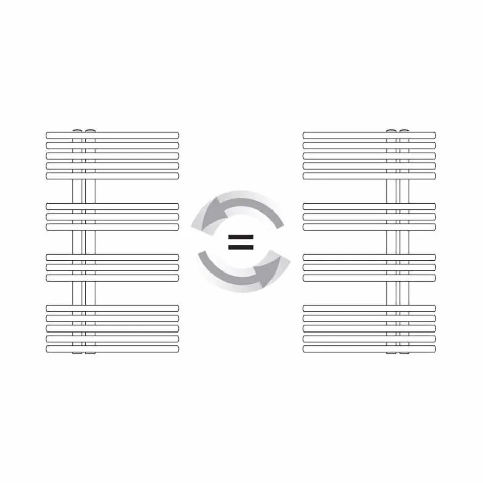 Radiator Chrome håndklædevarmer i stålhydraulisk design 483 W - Pavone Viadurini