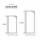 Lodret radiator med hydraulisk design i farvet aluminium op til 662 W - bog Viadurini