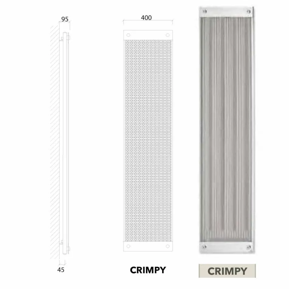 Lodret hydrauliske Termoarredo moderne design New Dress af Scirocco H Viadurini