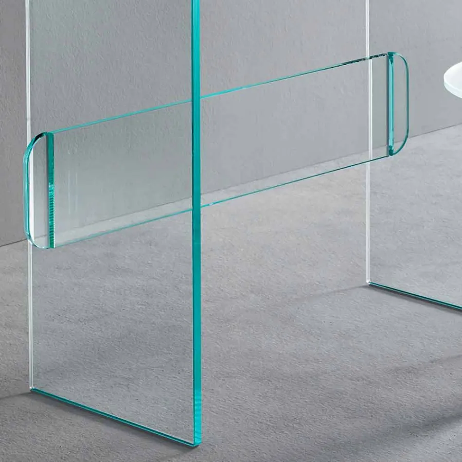 Makeup-toiletbord med spejl og glasskuffe 3 finish - Salvie Viadurini