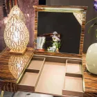 Moderne toiletbord med folde top i skinnende ibenholt Ada 3 Viadurini