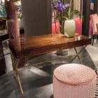 Moderne toiletbord med folde top i skinnende ibenholt Ada 3 Viadurini