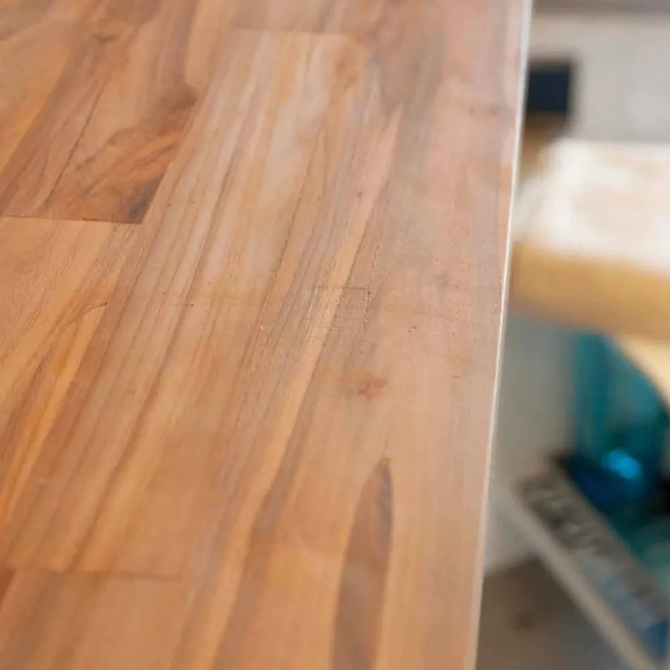 Norcia vægmonteret teak ophængt håndvask top Viadurini