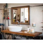 Norcia vægmonteret teak ophængt håndvask top Viadurini