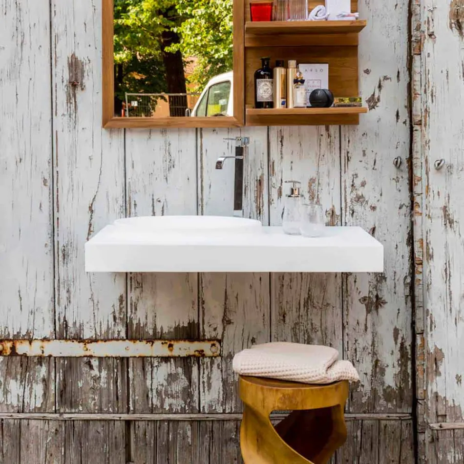 Fast overfladeophæng med integreret Arona håndvask Viadurini