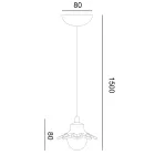 Toscot Apuane terracotta hængelampe uden roset Fremstillet i Toscana Viadurini