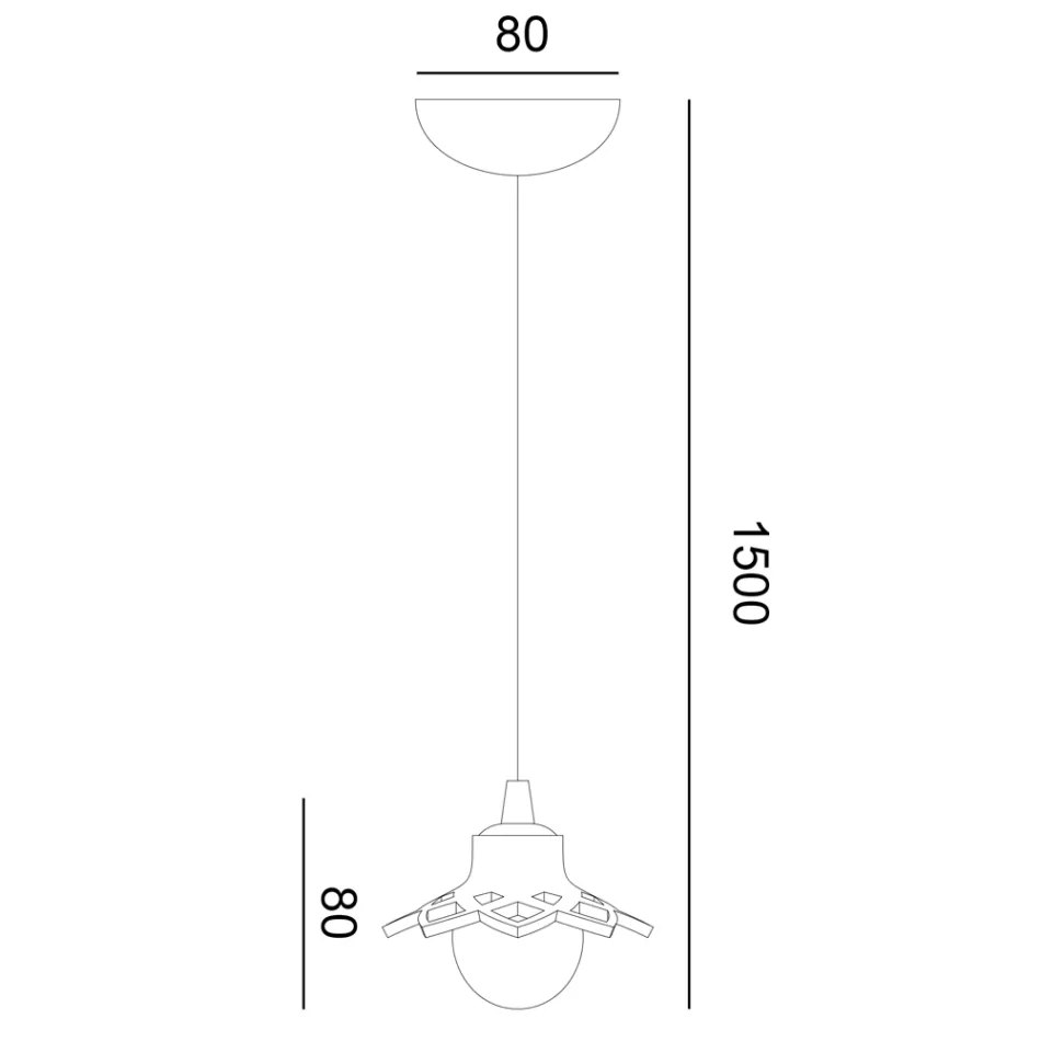 Toscot Apuane terracotta hængelampe uden roset Fremstillet i Toscana Viadurini