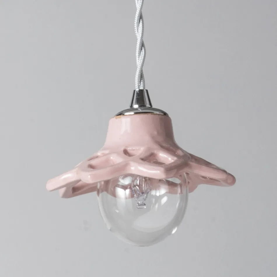 Toscot Apuane terracotta hængelampe uden roset Fremstillet i Toscana Viadurini