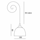 TOSCOT Apuan suspension lampe uden roset Made in Toscana Viadurini