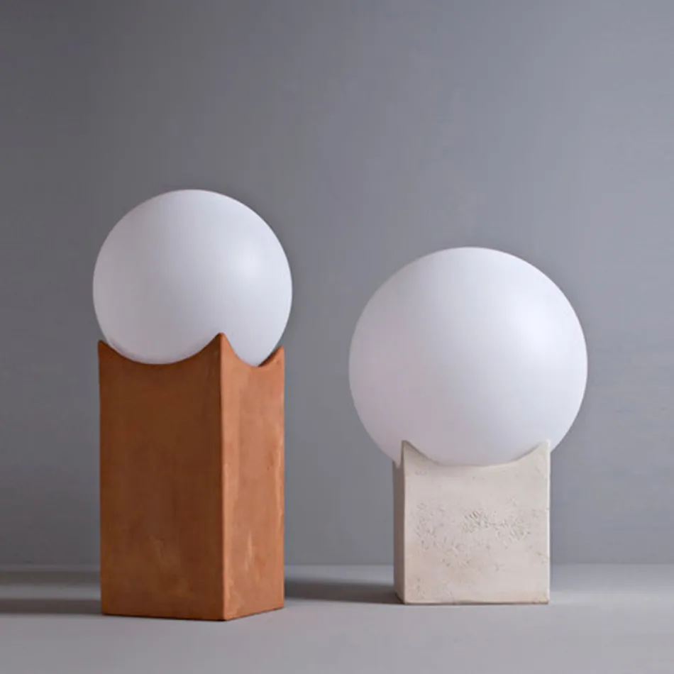 Toscot Atlante udendørs terracotta lysstang lavet i Toscana Viadurini