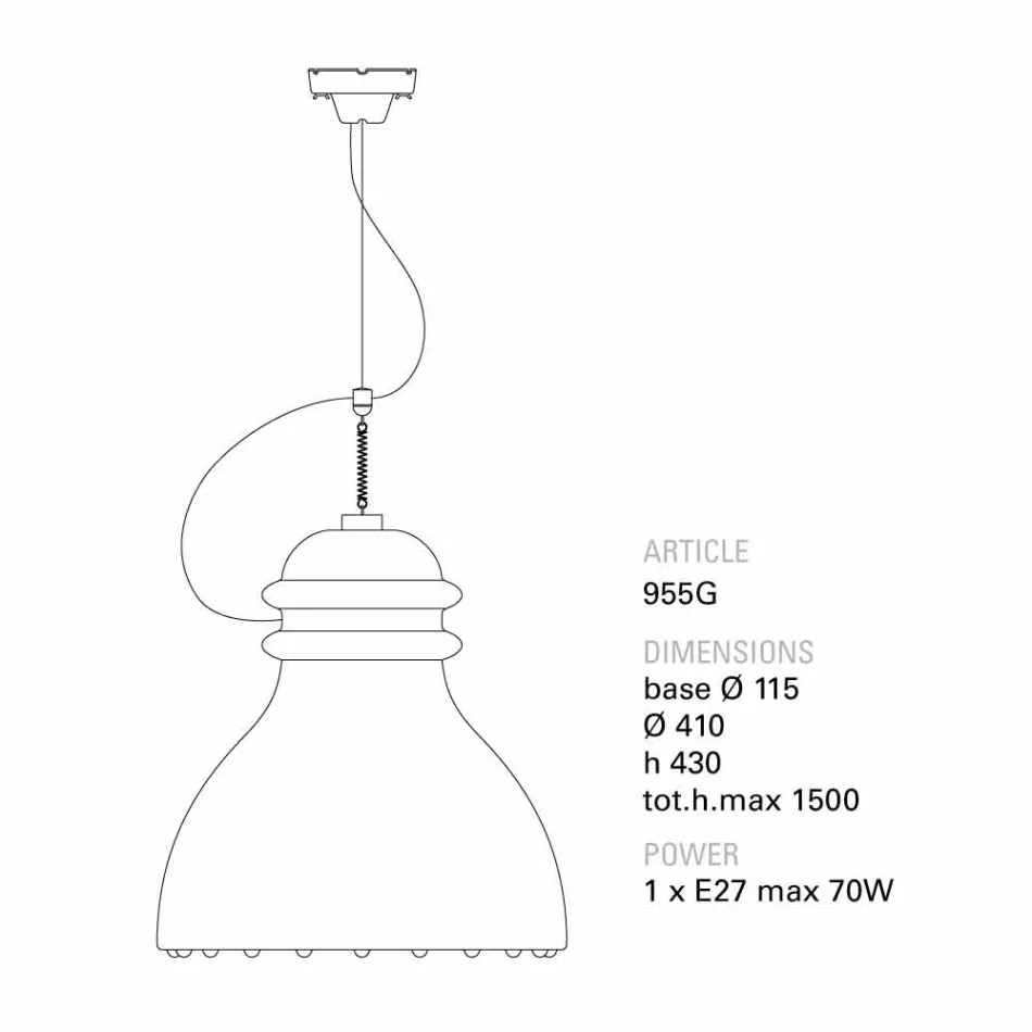 TOSCOT Battersea Moderne pendel keramisk Viadurini