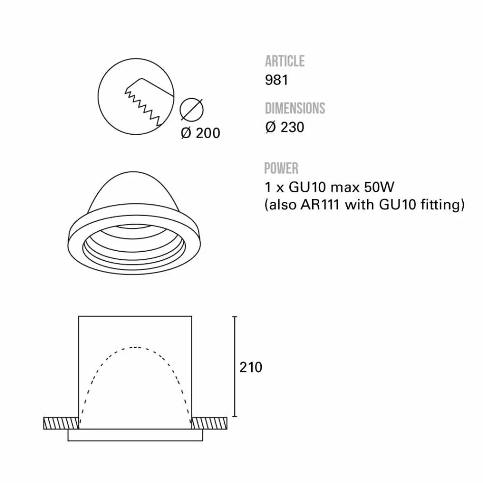 TOSCOT Karst fyrtårn bygget O23 cm Made in Toscana Viadurini