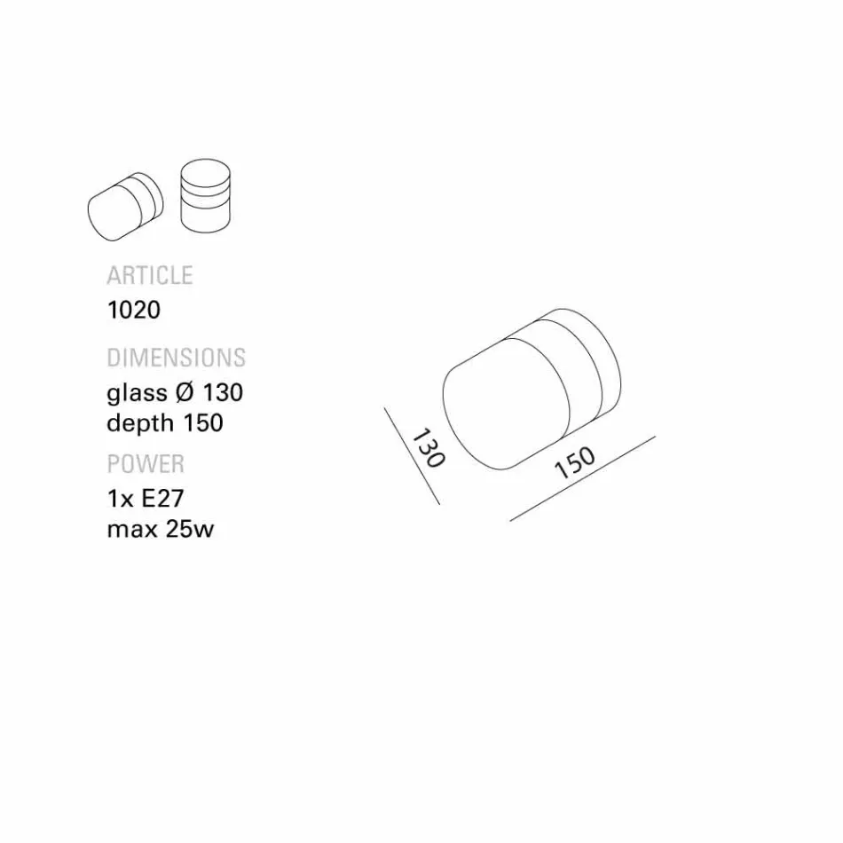 TOSCOT Chapeau! Væglampe / håndlavede loft lavet i Toscana Viadurini