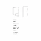 Toscot Lido udendørs / indendørs applique af design lavet for hånd i Italien Viadurini