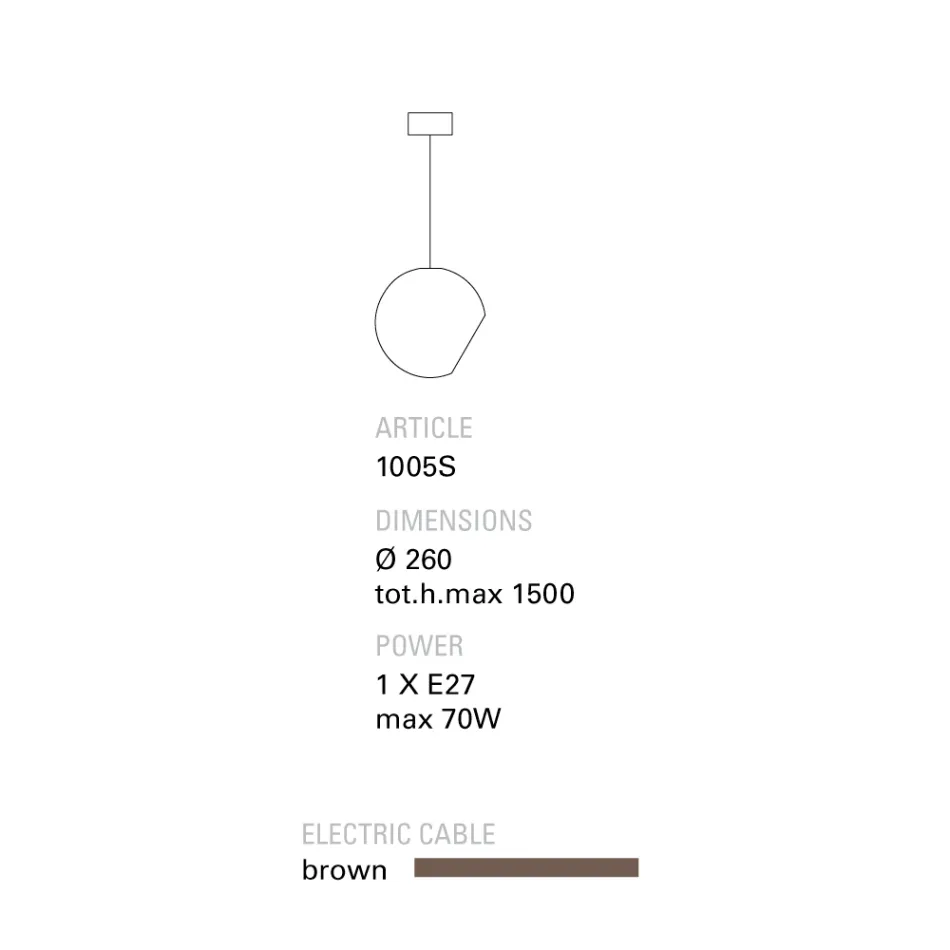 Toscot Newton pendel i moderne stil i terracotta Viadurini