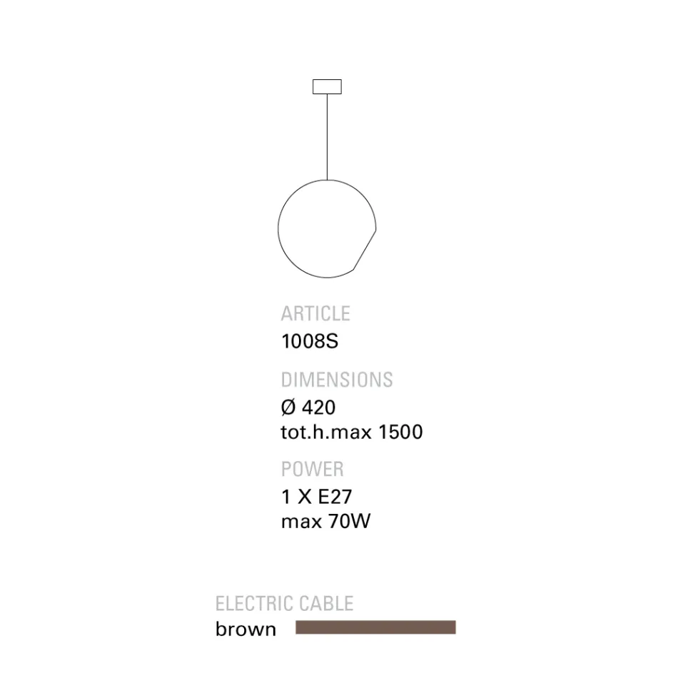 Toscot Newton pendel i moderne stil i terracotta Viadurini