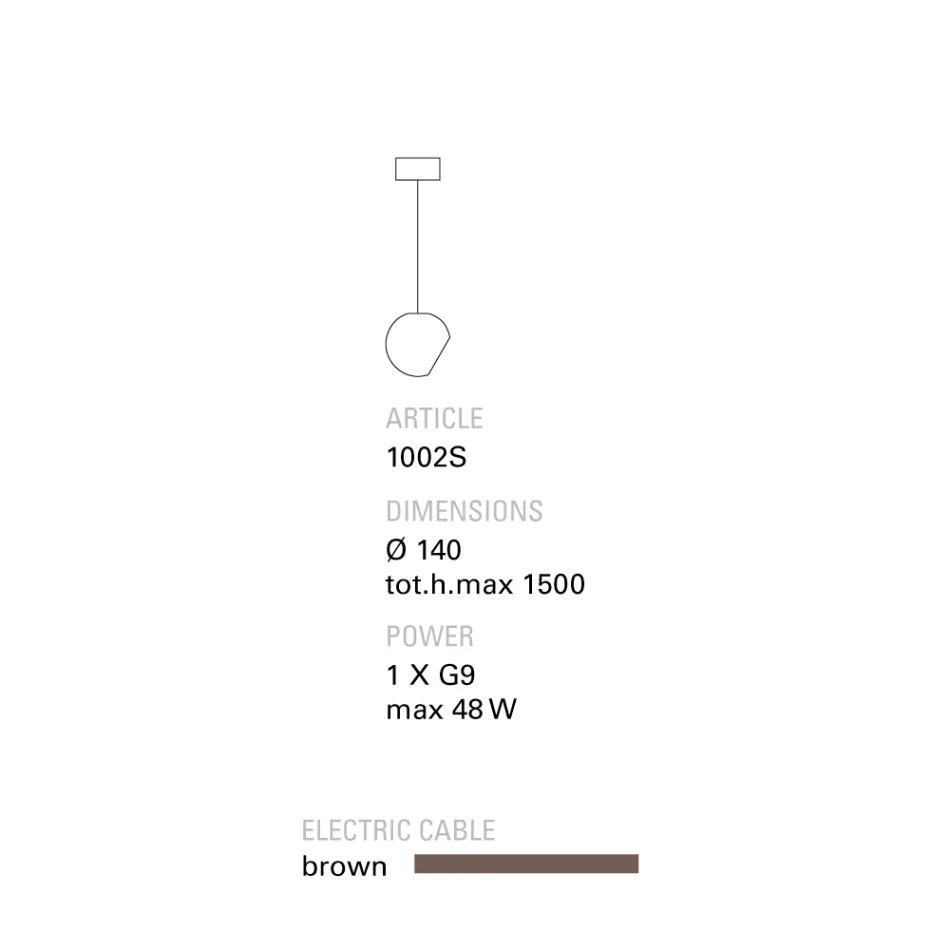 Toscot Newton pendel i moderne stil i terracotta Viadurini