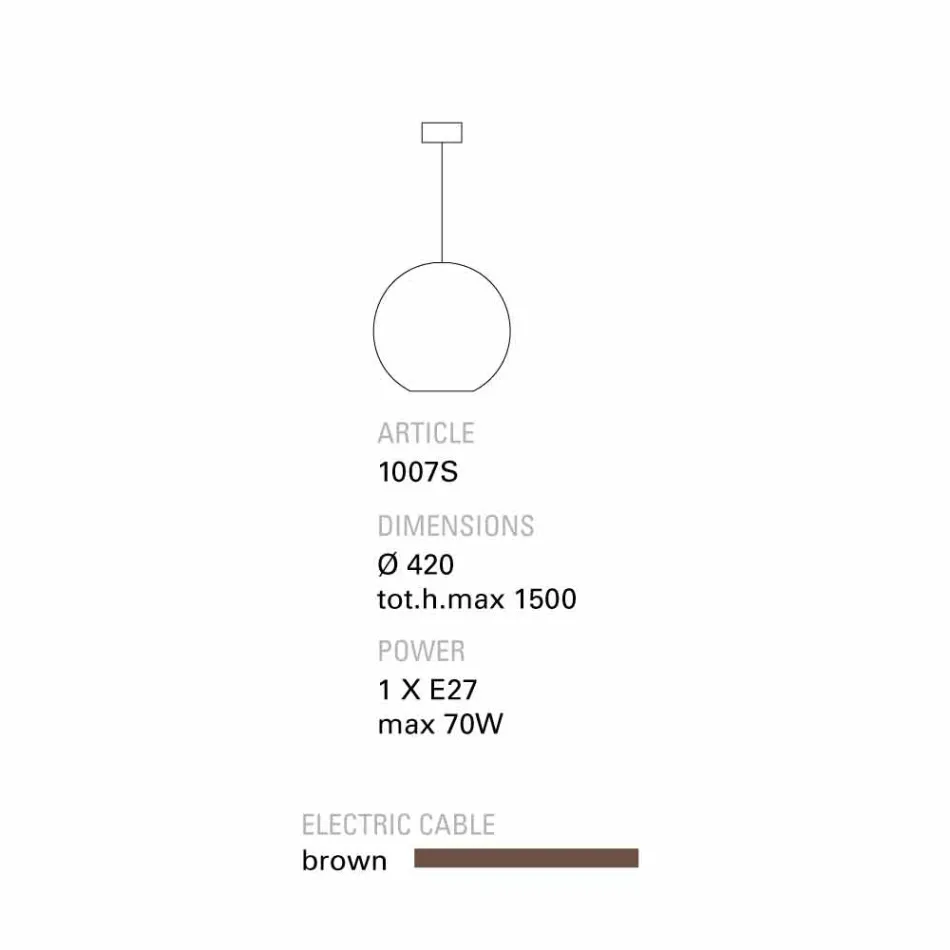 TOSCOT Newton Moderne pendel i håndlavet terrakotta Viadurini