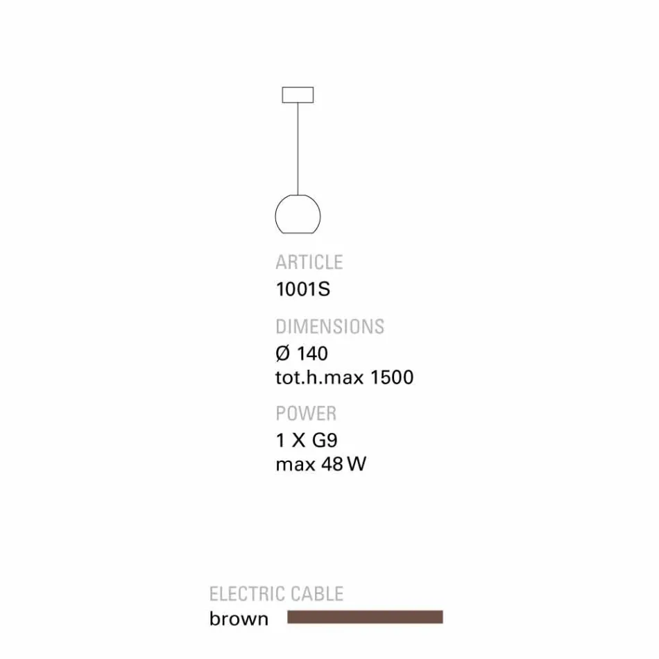 TOSCOT Newton Moderne pendel i håndlavet terrakotta Viadurini