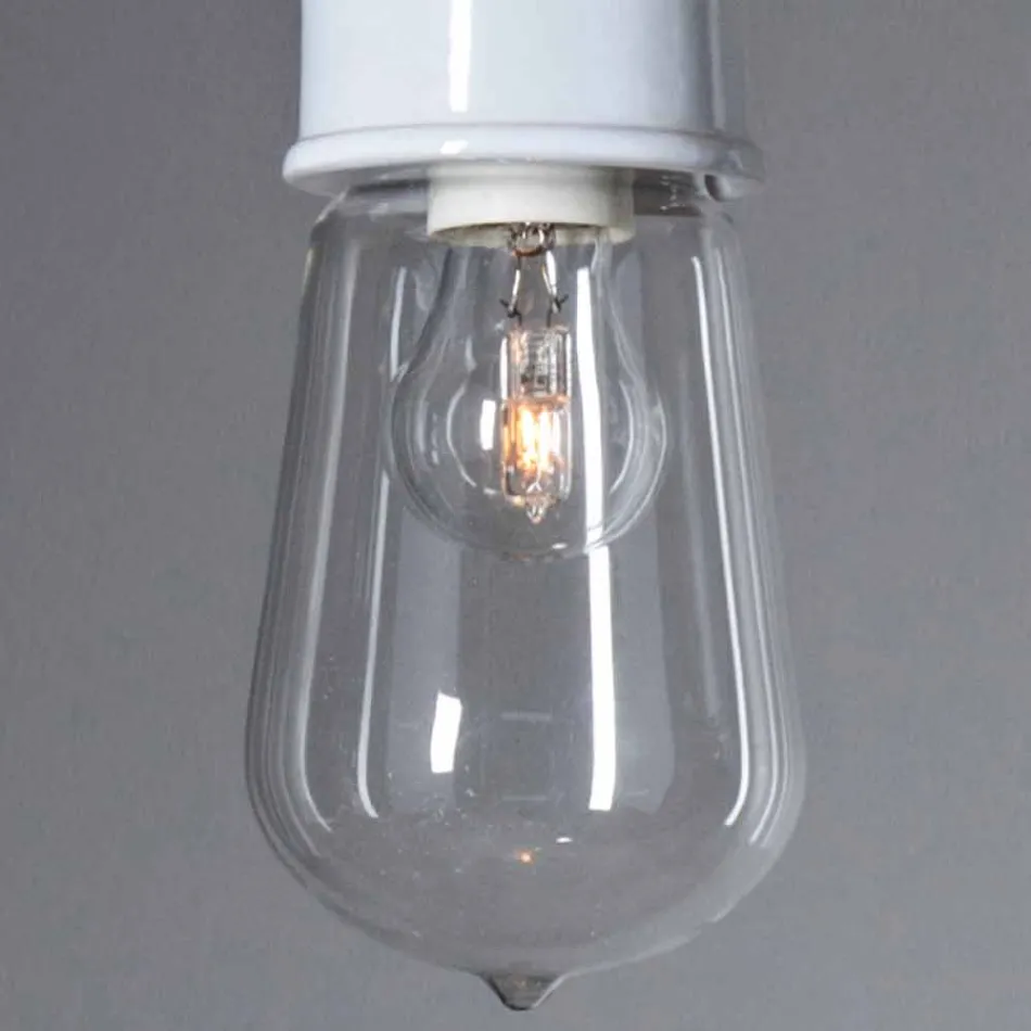 TOSCOT tyvende århundrede moderne loftslampe terrakotta og glas Viadurini