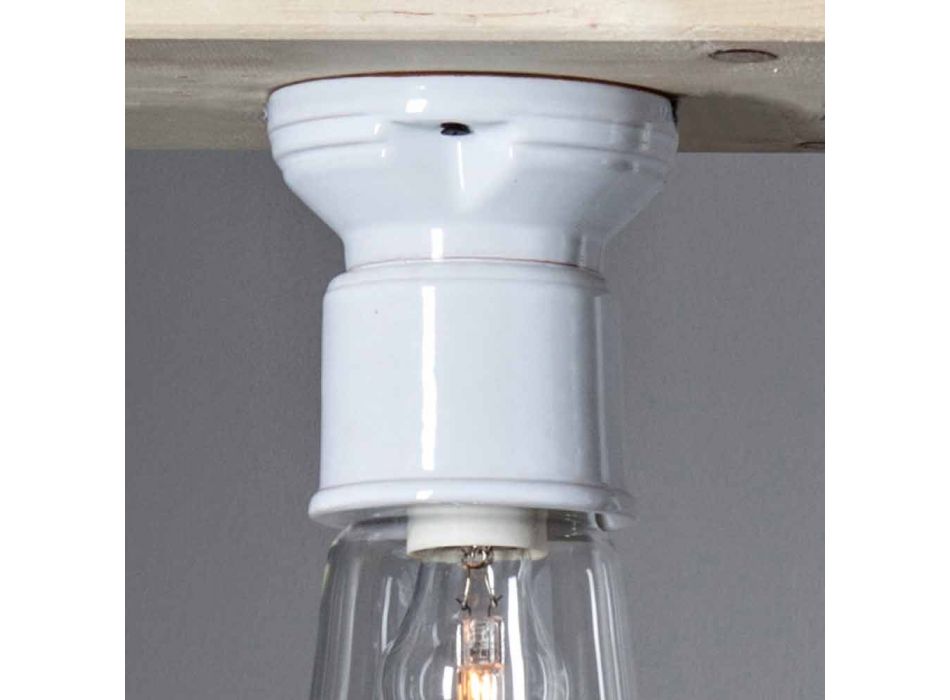 TOSCOT tyvende århundrede moderne loftslampe terrakotta og glas Viadurini