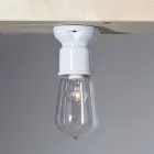 TOSCOT tyvende århundrede moderne loftslampe terrakotta og glas Viadurini