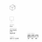 TOSCOT Smith applique LED Udvendig terrakotta, håndlavede Viadurini