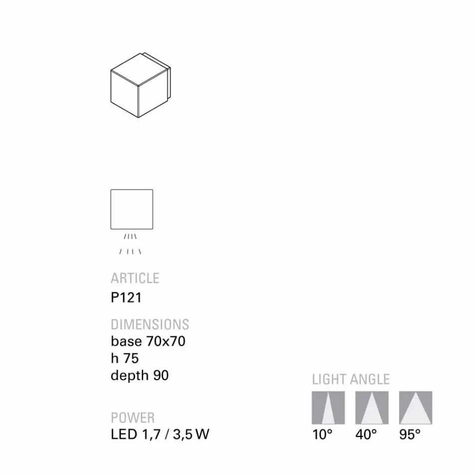 TOSCOT Smith applique LED Udvendig terrakotta, håndlavede Viadurini