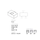 Toscot Smith LED terracotta havevæglampe, lavet i Toscana Viadurini