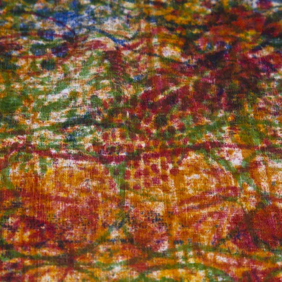 Håndlavet bomuldsdug Håndlavet udskrivning ét stykke - mærker Viadurini