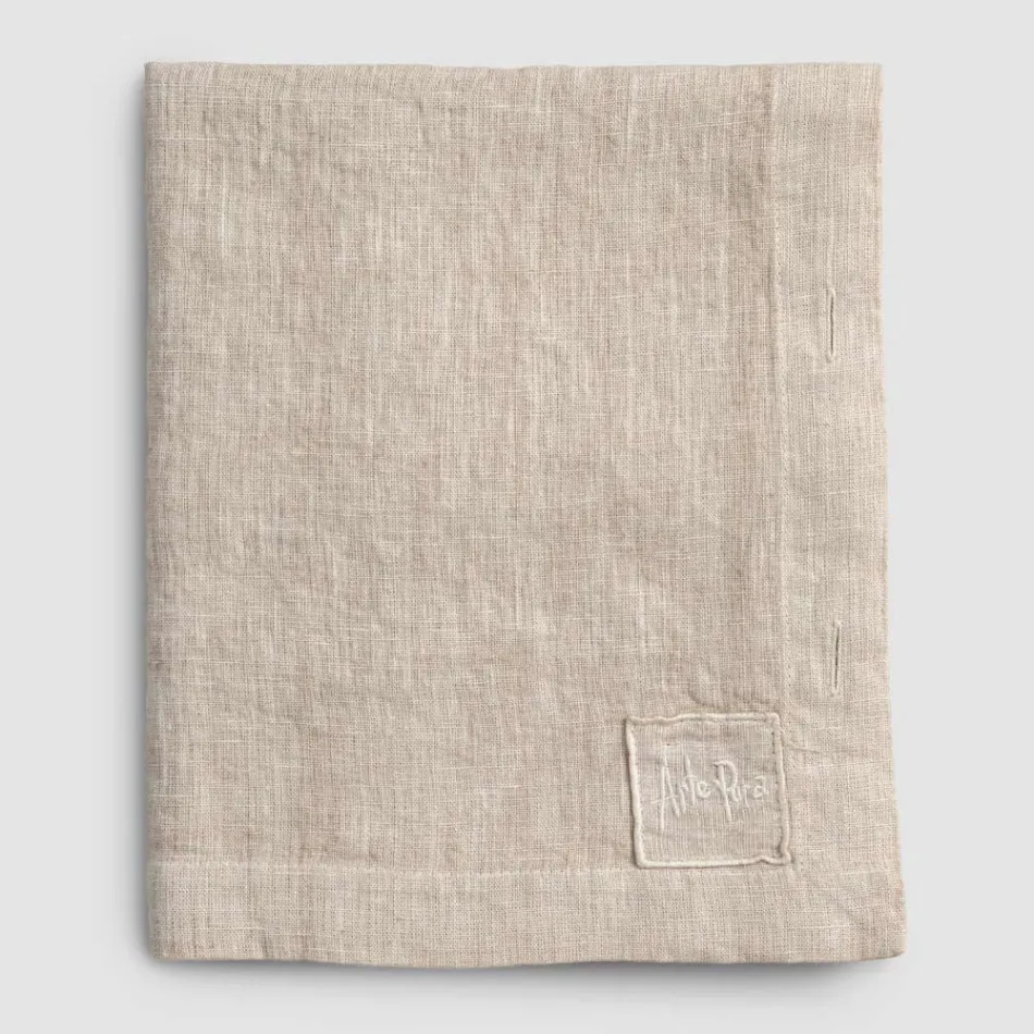 Modulær dug i farvet hør med knaphuller og 10 knapper - Middelhavet Viadurini