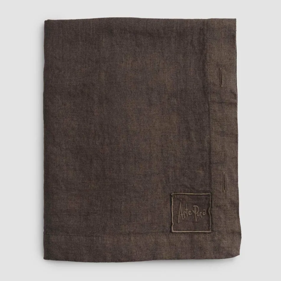 Modulær dug i farvet hør med knaphuller og 10 knapper - Middelhavet Viadurini