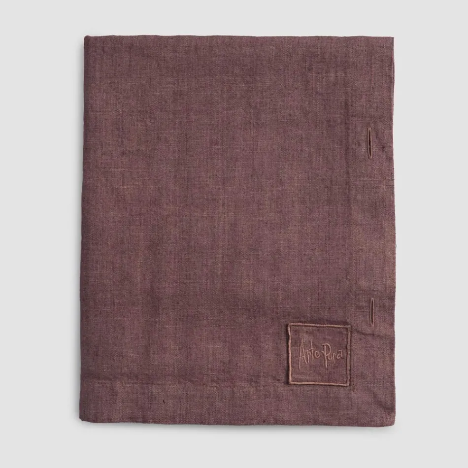 Modulær dug i farvet hør med knaphuller og 10 knapper - Middelhavet Viadurini