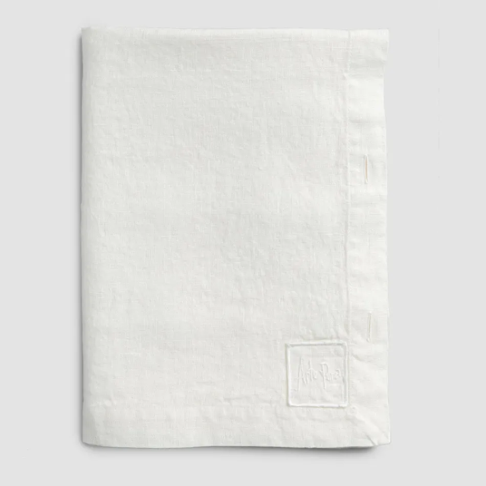 Modulær dug i farvet hør med knaphuller og 10 knapper - Middelhavet Viadurini